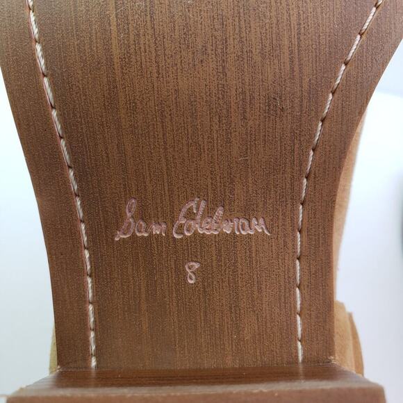 Sam Edelman Bellamie Womens Size 8 Brown Suede Pull On Western Ankle Bootie Boot - Picture 10 of 11